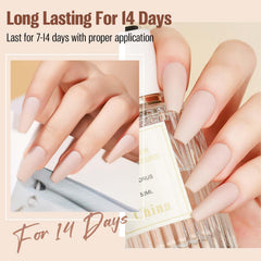 Vieafenti Matte Nude brush stroke illustrating quick-dry, even color application on nails.