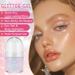Vigorder mermaid shimmer face application for quick, vibrant facial sparkle.
