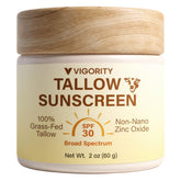 Vigority Beef Tallow Sunscreen bottle with broad-spectrum protection