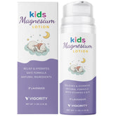 Vigority magnesium lotion bedtime bottle showing calm bedtime routine for children.