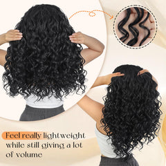 Vigorous Curly Clip-In Extensions lace weft for seamless wear