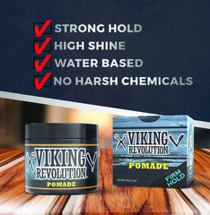 Two-pack Viking Revolution box for easy, frequent styling with a water-based formula.