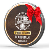 Viking Revolution Sweet Tobacco Beard Balm bottle shows a 2oz size for grooming nourishment