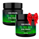 Viking Revolution Tea Tree Oil Cream bottle close-up for soothing skin.