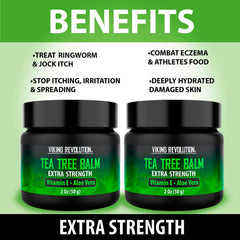 Viking Revolution Tea Tree Oil Cream tube 2oz for convenient use.