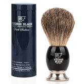 VIKINGS BLADE dark stallion handle close-up for precise shaving control.