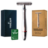 Vikings Blade double-edge-razor-handle enables precise, comfortable shaving.