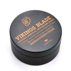 VIKINGS BLADE luxury shaving cream tub ready for sandalwood and cedar lather