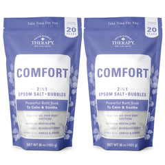 Village Naturals Therapy Comfort Foaming Bath Soak bubbles in tub for relaxation