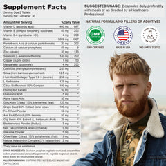 vimulti Love Your Beard Growth Vitamins in daily-use image for an easy routine.