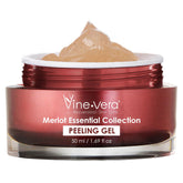 Vine Vera Merlot Facial Peeling Gel bottle close-up highlighting luxurious exfoliation.