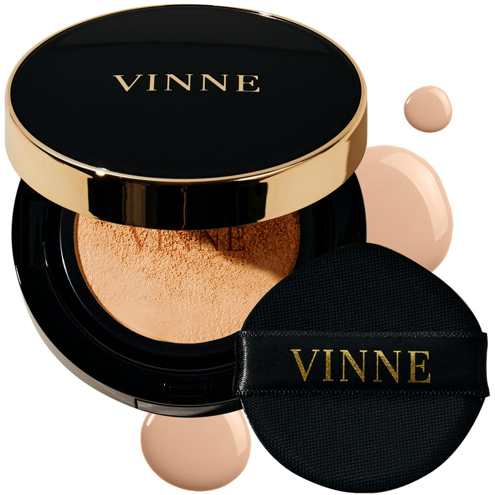 VINNE Korean Cushion compact for quick, lightweight coverage with a dewy finish.