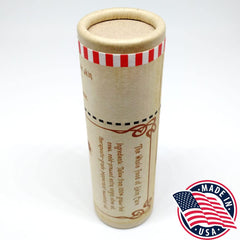 Vintage Tradition lip balm in a compact tube for on-the-go hydration