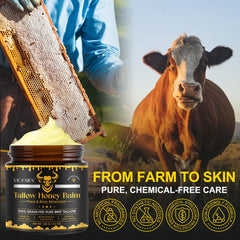 VIOFAIRY organic grass-fed beef tallow and honey ingredients