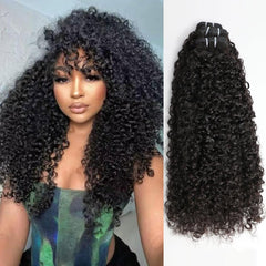 VIPbeauty Burmese Curly Bundles close-up on 16A unprocessed hair for natural blend