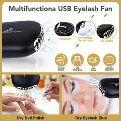 VISCOO lash extension kit with lash fan for quick drying demonstrations