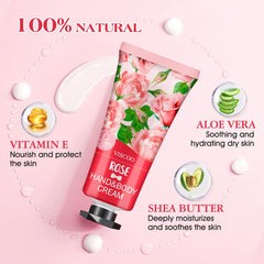 VISCOO Rose fragrance hand cream provides gentle hydration and a floral touch.