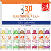 VISRIE SPF30 lip balm bulk pack displayed for beach-ready lip protection and hydration.