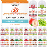 VISRIE SPF 30 mini lip balm Rose flavor for sun protection and moisture.