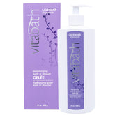 Vitabath Lavender Chamomile bath gel pour showing calming cleansing potential