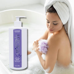 Foamy bubbles from Vitabath Lavender Chamomile for spa-like soaking