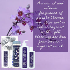 Vitabath Orchid Intrigue Exfoliating Body Scrubber Pouf ready for gentle exfoliation.