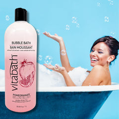 Aromas of pomegranate and citrus rise from Vitabath Pomegranate Bellini Blush