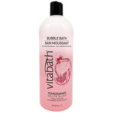 Vitabath Pomegranate Bellini Blush bubble bath being poured for a luxurious soak