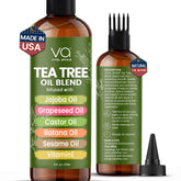 VITAL AFFAIR Tea Tree Oil for Hair bottle highlights a natural scalp treatment.