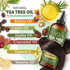 VITAL AFFAIR Tea Tree Oil on hair strands adds moisture and shine.