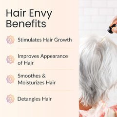 Vitality Hair Envy applied by hand for scalp nourishment