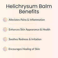 Vitality Helichrysum Balm application swatch demonstrates smooth feel and hydration.