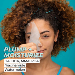 Close-up of Vitamasques mask sheet texture showing smooth hydration.