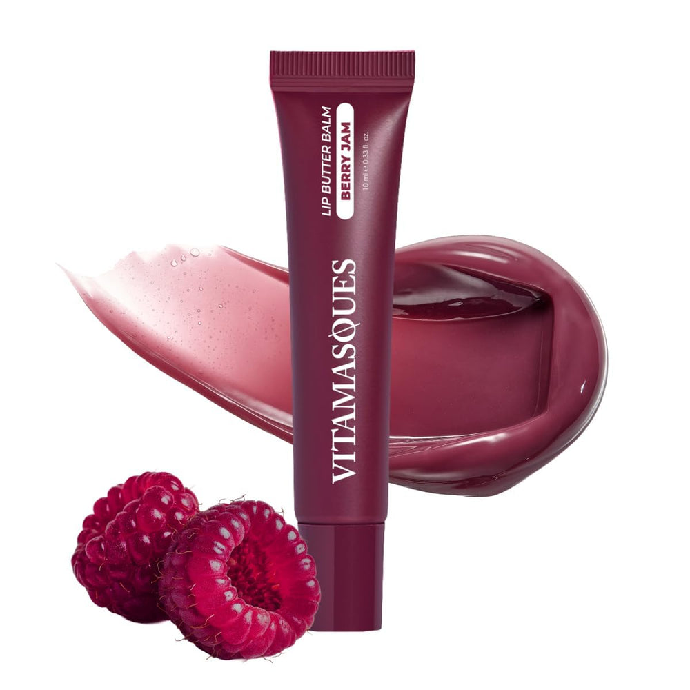 Vitamasques Lip Butter Balm Berry Jam packaging with clean vegan formula.