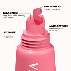 Vitamasques Lip Butter Balm Strawberry tube, cap twist, ideal for daily moisture.