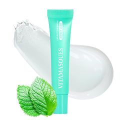 Vitamasques Lip Butter Balm Sweet Mint tub closeup showing rich hydration for dry lips
