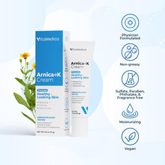 VitaMedica chamomile soothing formula calms delicate skin around eyes and sensitive areas.