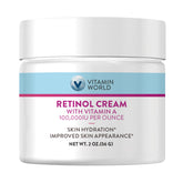 Vitamin World Retinol Cream 2oz bottle highlights lightweight, hydrating night moisturizer.