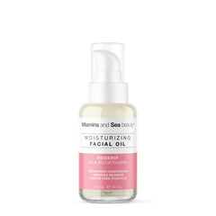 VITAMINS AND SEA BEAUTY rosehip-sea-buckthorn-oil-bottle highlights antioxidant-rich glow-supporting blend.