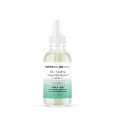 Vitamins and Sea Beauty serum bottle close-up highlighting hydrating formula.