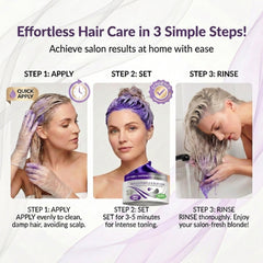 VITAMINS Hair Cosmetics brass-neutralizer purple-toner palette for icy blonde tones.