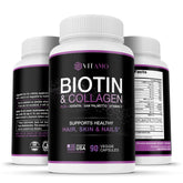 Vitamo postpartum hair loss vitamins bottle supports hair growth and daily wellness.