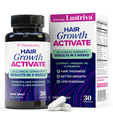 Vitauthority Lustriva bottle closeup for daily use in a simple hair care routine.