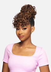 Vivica A. Fox BPB-PALMA wavy bun with side bang for chic everyday style.