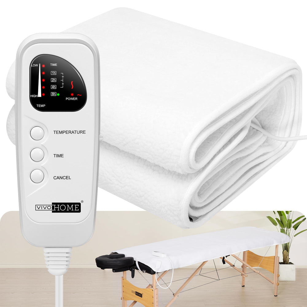 VIVOHOME massage table warmer front view with plush surface for spa-like comfort