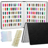 VNJAOI 120 Nail Color Chart Display Book cover in black for professional color display