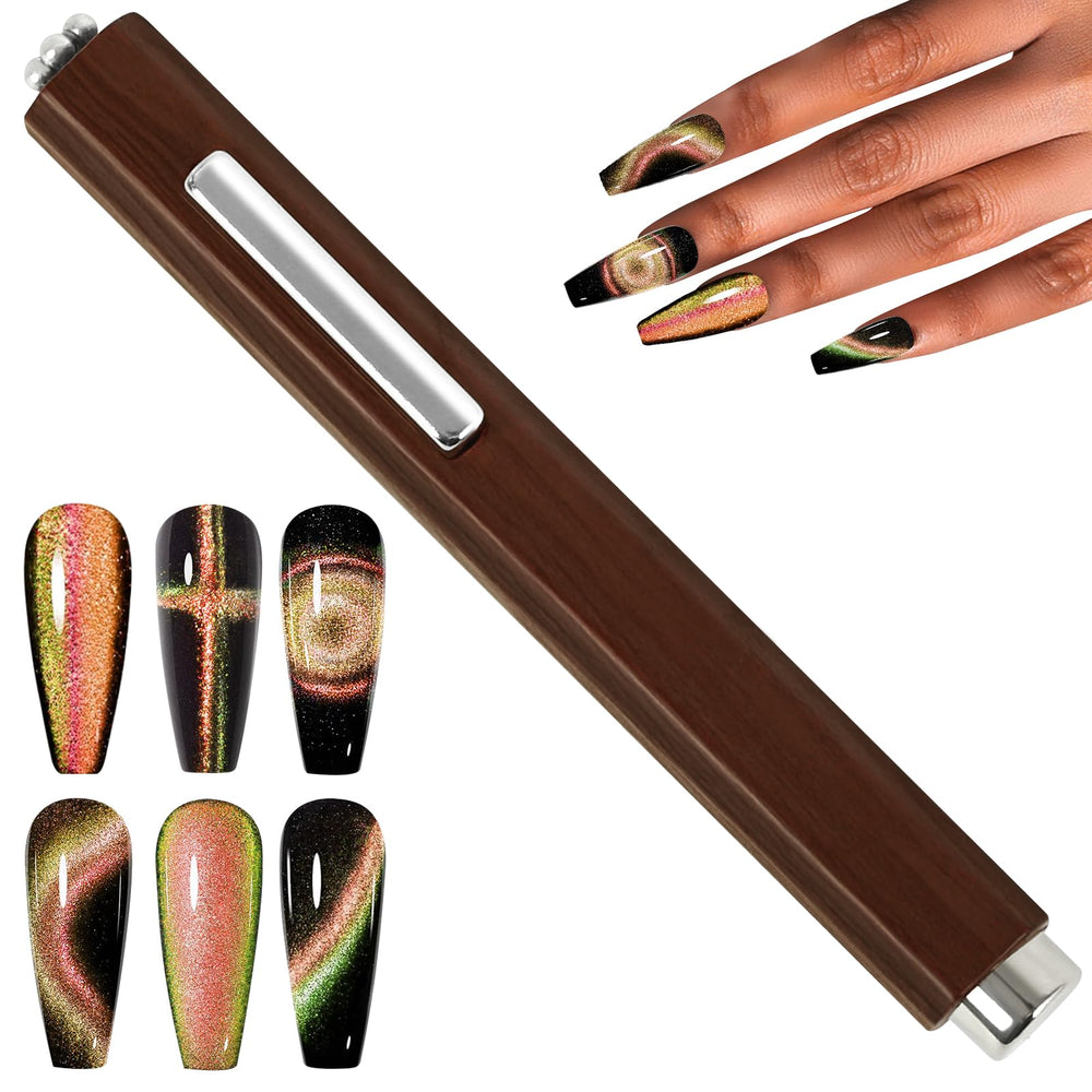 vnjaoi 3-in-1 cat eye magnet with octagonal heads for DIY nail art.