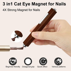 Vnjaoi cat eye magnet close-up showing three magnetic heads for precise effects.
