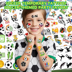 VNXCRAFTIES soccer tattoos with player action images ideal for game day celebrations.
