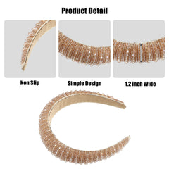 VOCOSTE Crystal Headband side view shows sturdy construction for secure wear and fit.